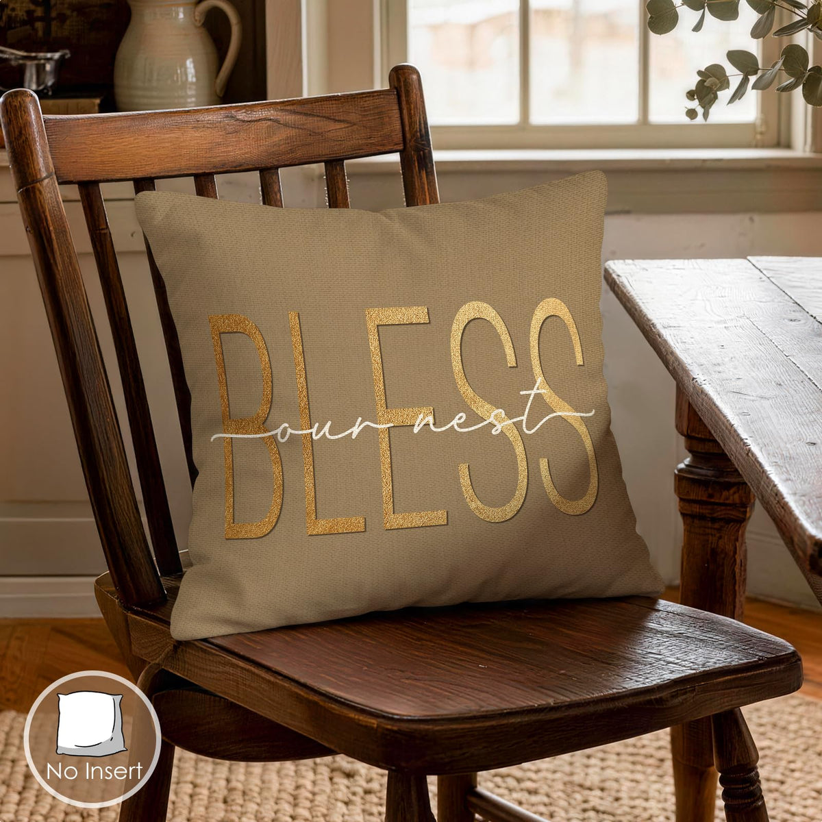 OBSEDE Inspirational Beige Marble Decorative Throw Pillow Covers 18 × 18 in, Set of 4, Couch Cushion Cases Inserts for Sofa Bed Living Room Home Decor, Single-Sided Print