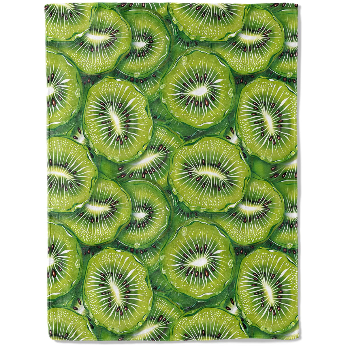ainori Fresh Kiwifruit Throw Blanket 50x60 in, Fresh Green Kiwi Fruit Blankets for Couch Bedroom Living Room Indoor Decor, Lightweight Soft Cozy Bedding Birthday Gift for Kids Boys Adults