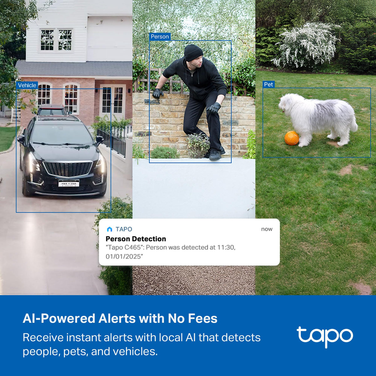 Tapo MagCam 4K Outdoor Wireless Security Camera - Battery with Integrated Solar, Magnetic Mount, Person/Vehicle Detection, 24/7 Capture, Subscription-Free Local Storage or Optional Cloud, C465