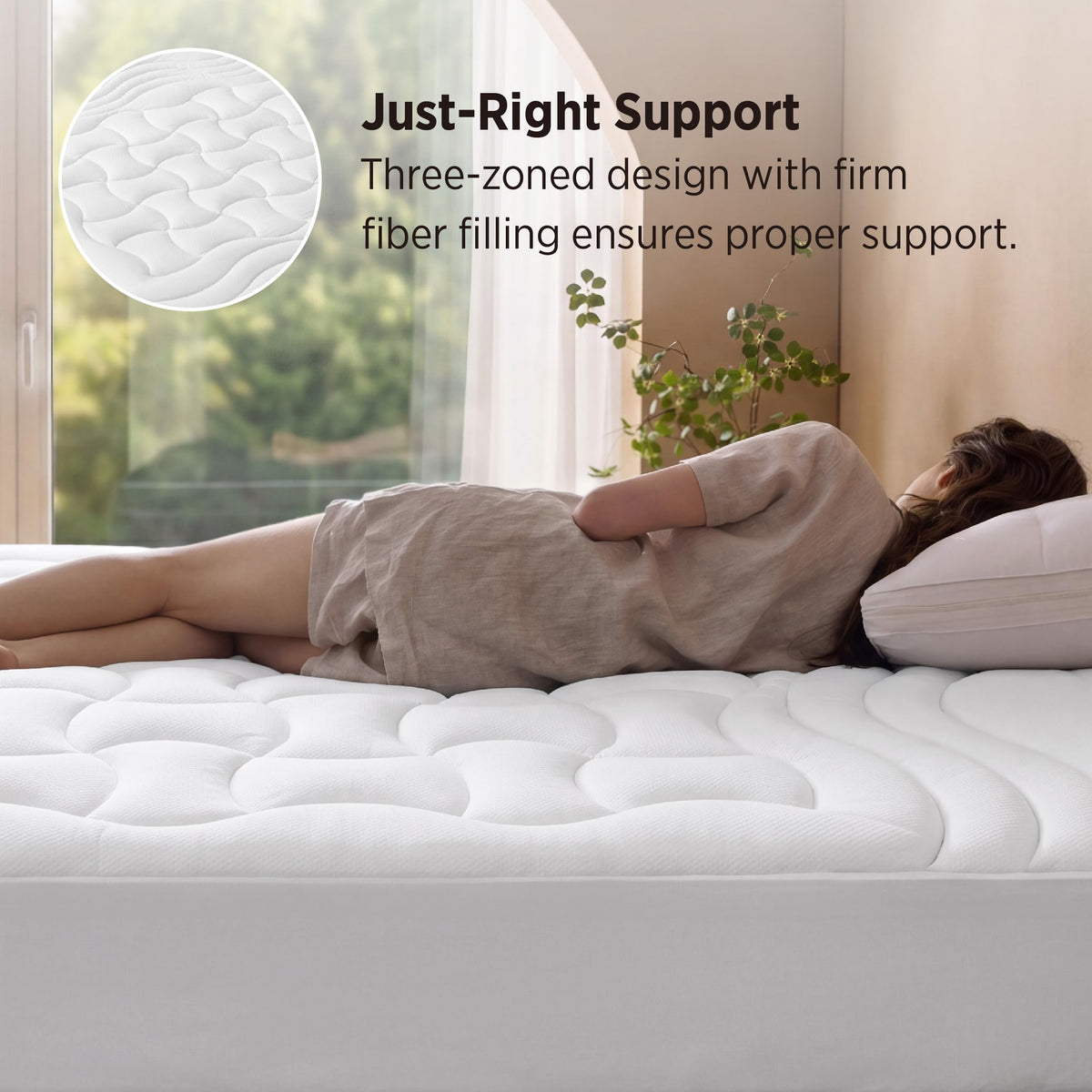 Bedsure King Size Mattress Protector Waterproof - Quilted Fitted Waterproof Mattress Pad Topper with 8-21 Inches Deep Pocket, Noiseless Bed Cover Padded, Machine Washable,White, 78x80 Inches