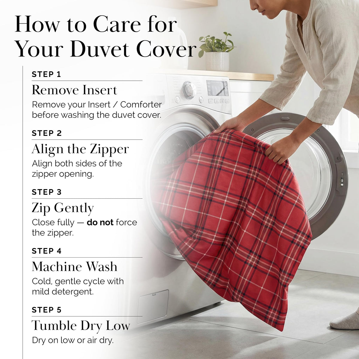 Southshore Fine Living Inc. Duvet Cover King/California King Size Set –Extra Soft Bedding w/ Zipper Closure –King Duvet Cover Set 108"x98", 2 Pillow Shams 20"x36" – Wrinkle Resistant– Vilano Plaid Red