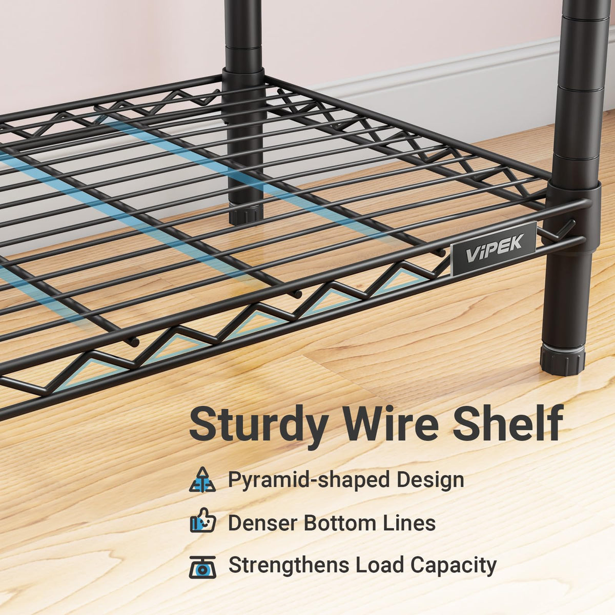 VIPEK L4 Clothes Rack L Shaped Garment Rack for Corner, 810lbs Heavy Duty Portable Closet Metal Clothing Rack, Adjustable Shelving/Sturdy Hanging Rods/Side Hooks, Black