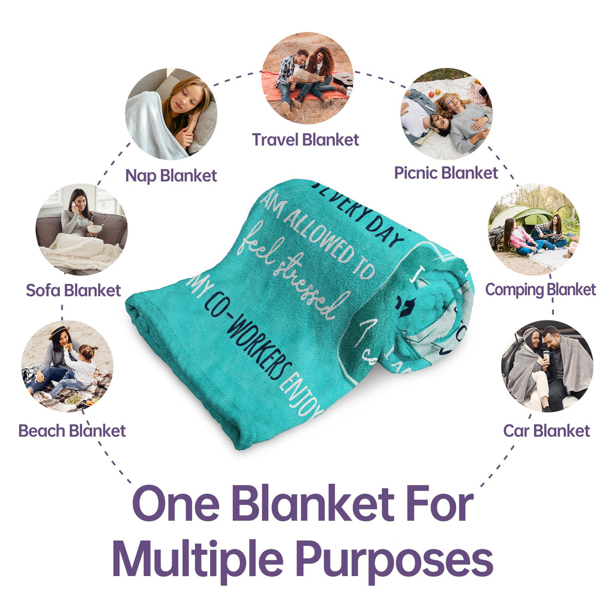 Craftique Nurse Gifts for Women Men- Soft Nurse Blanket with Daily Affirmations- LPN RN Gifts for Nurses Appreciation, Nursing School Graduate Birthday Gifts, Nurses Week/Day