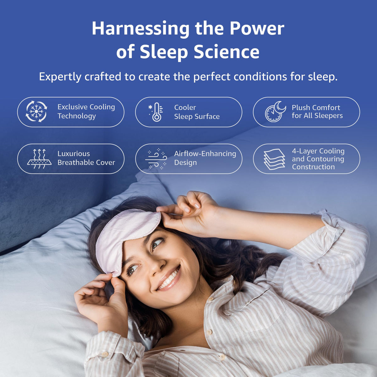 Roost Sleep Cool Cloud 14-Inch King Mattress, Gel Memory Foam for Back Pain Relief & Cool Sleep, Medium Plush, CertiPUR-US Certified, Made in USA, Bed in a Box