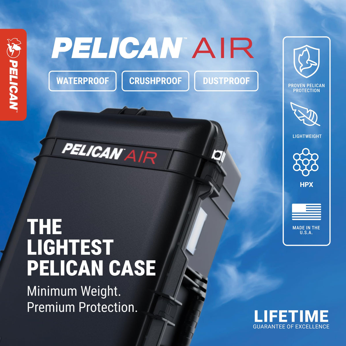 Pelican 1626 Air Case No Foam (Black)