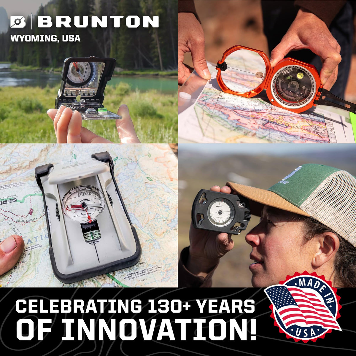 Brunton Standard Transit, Azimuth (0–360°), Blue - Professional Pocket Transit with Clinometer
