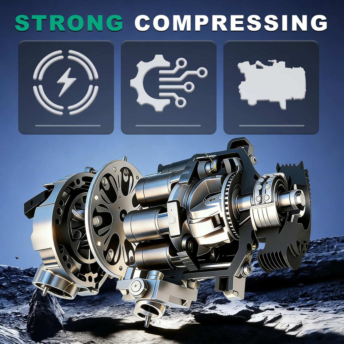 QKVBKAU 92600-3SH0A AC Compressor Compatible with Nissan Sentra L4 1.8L 2013-2019 Replacement # 92600-3SH1A 92600-3SH1B 92600-3SH1C Air conditioner Compressor with Pre-Filled Oil