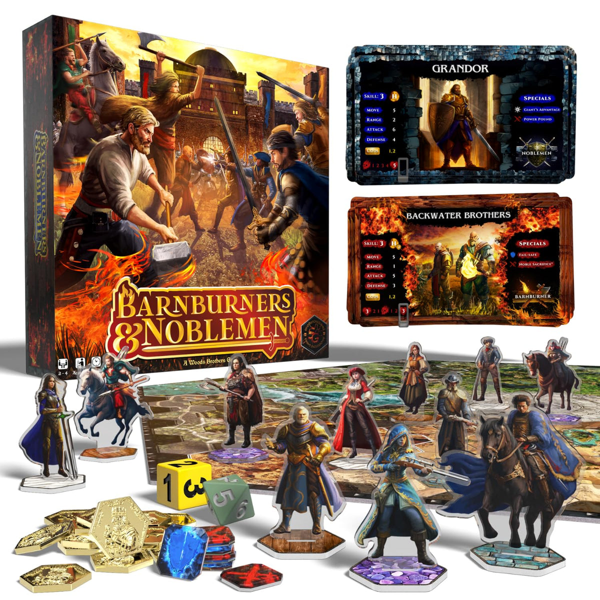 Barnburners and Noblemen: Master Set – Fantasy Tabletop Wargame, Competitive Strategy Game for 2–4 Players, Ages 12+