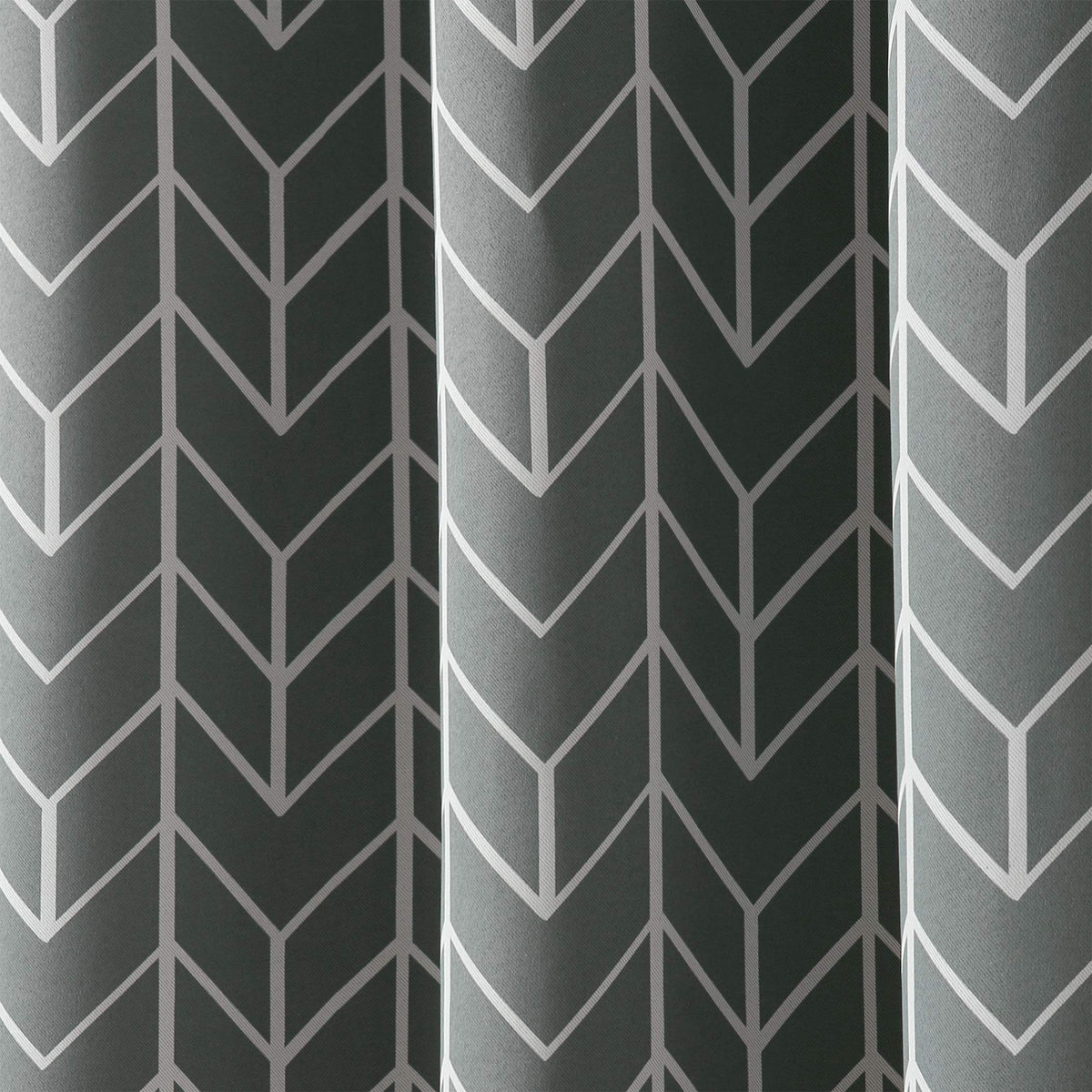 Sun Zero Kenwood Chevron Blackout Grommet Curtain Panel, Gray, 40"W x 84"L (1 Panel)