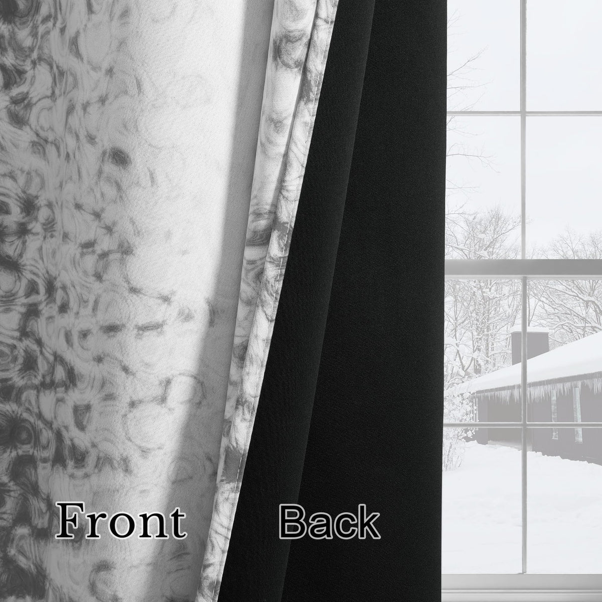 PONY DANCE Black and White Blackout Curtains 84 Inches Long for Living Room, Modern Thermal Insulated Window Drapes for Bedroom/Youth Dorm/Nursery, Ombre Gaming Curtains, 2 Panels Set, 52″W x 84″L