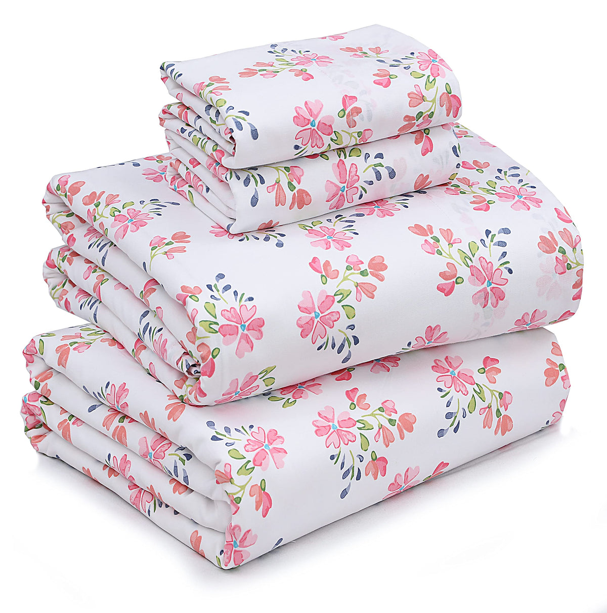 RUVANTI 100% Cotton Percale Sheets Full Size, Bloomex