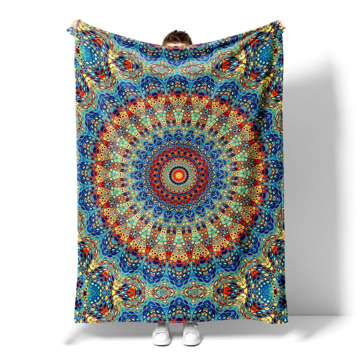 Mandala Blanket Gifts, Soft Flannel Throw Blanket for Couch, Bed, Travel, Living Room, Home Decor, Cozy Lightweight Warm Fluffy Fuzzy Blankets for Adults Women Girls (50×40 Inch, Mandala)