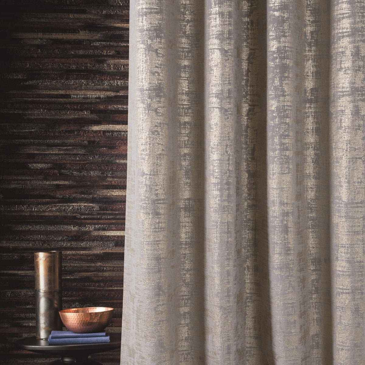 always4u 100% Blackout Soft Velvet Curtains for Bedroom Living Room Thermal Energy Saving 84 Inches Long Luxury Gold Foil Print Drapes 2 Panels Champagne