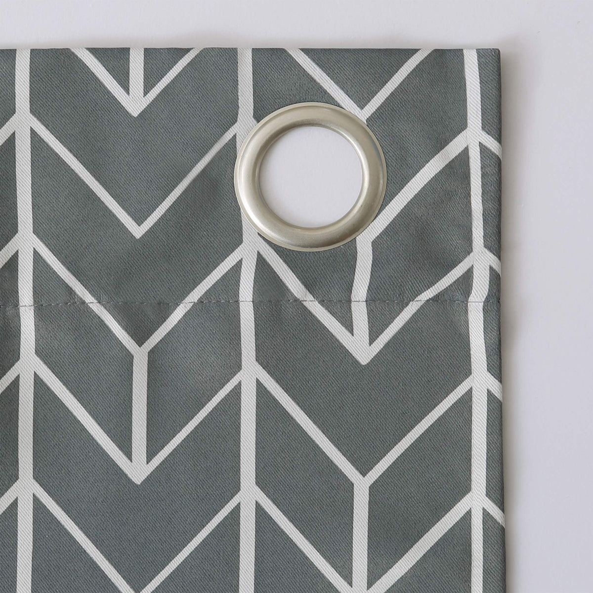 Sun Zero Kenwood Chevron Blackout Grommet Curtain Panel, Gray, 40"W x 84"L (1 Panel)