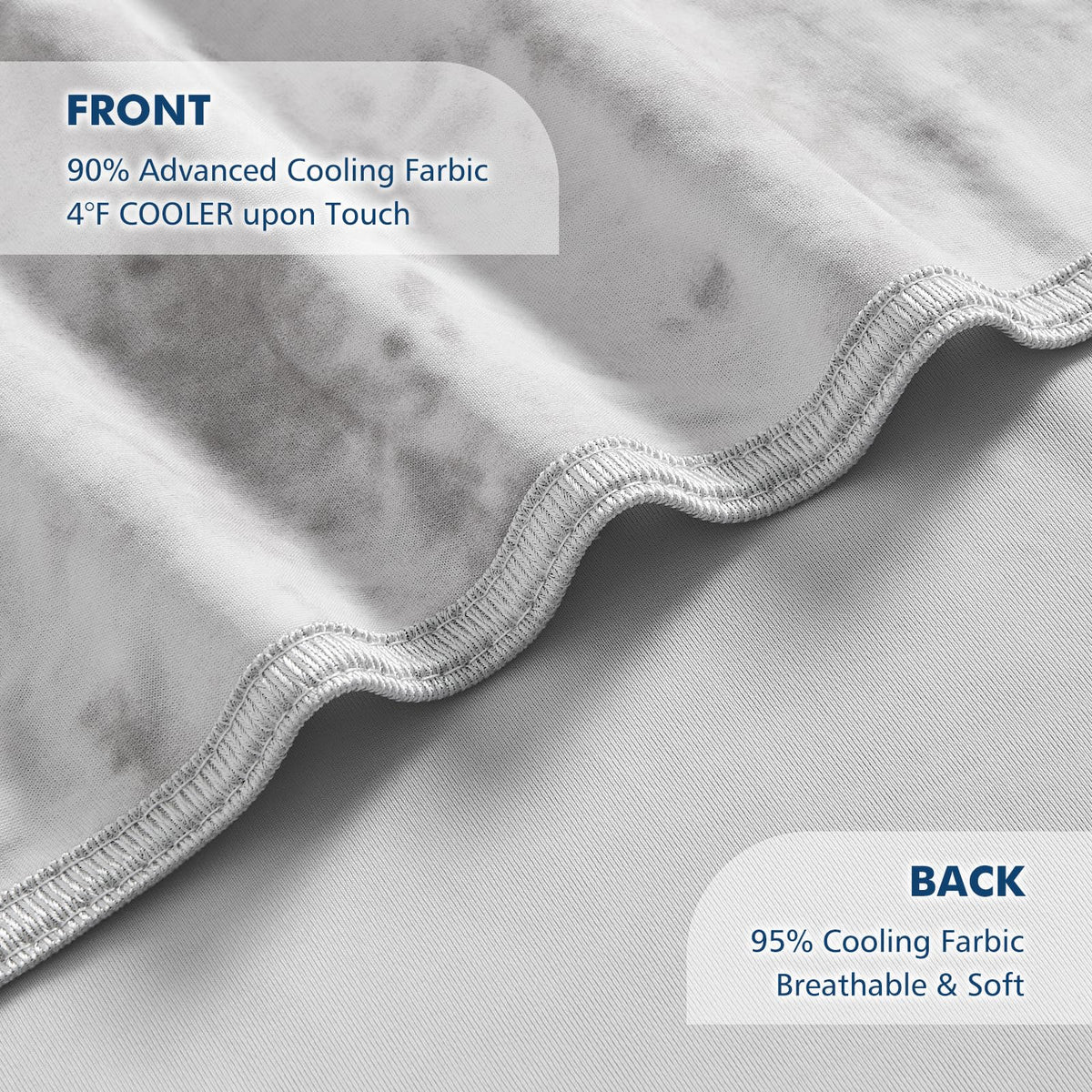 EMME Cooling Blanket Twin Size (60"x80") for Hot Sleepers, Arc-Chill Q-Max 0.45 Cool Fiber, Lightweight Summer Blanket for Night Sweats Relief, Ultra Breathable for Travel Outdoor, Grey