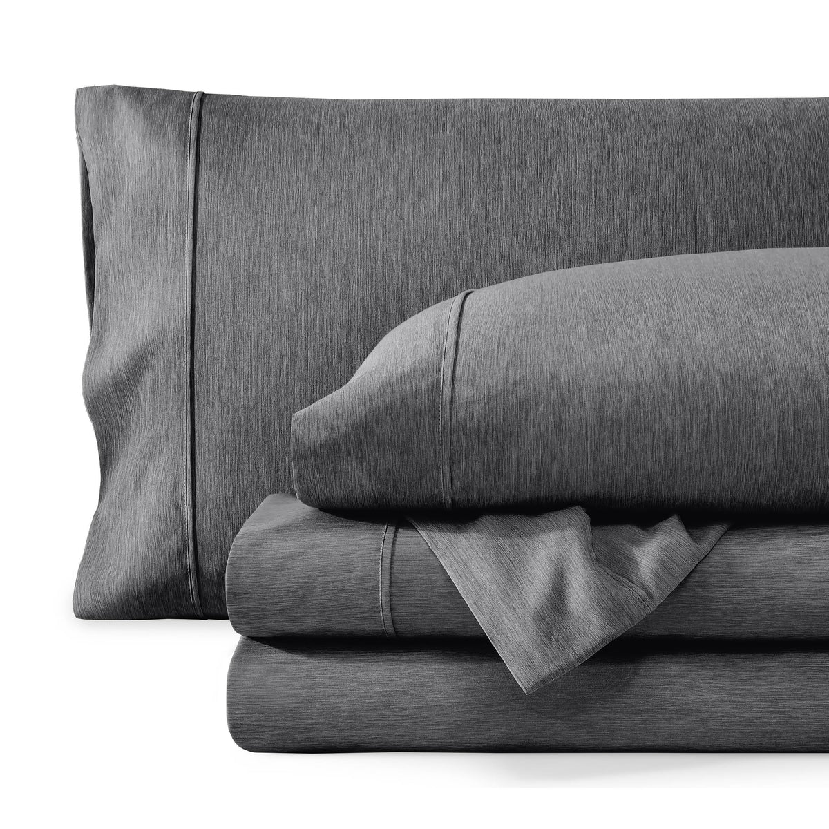 Bare Home Queen Sheet Set - Luxury 1800 Ultra-Soft Microfiber Double Brushed - Deep Pockets - Easy Fit - 4 Piece Set - Bedding Sheets & Pillowcases (Queen, Heathered Grey)