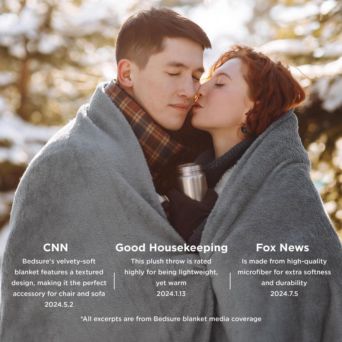Bedsure GentleSoft Fleece Throw Blanket for Couch Grey - Lightweight Plush Fuzzy Cozy Soft Blankets and Throws for Sofa, Couch, Travel, Camping, 50x60 inches