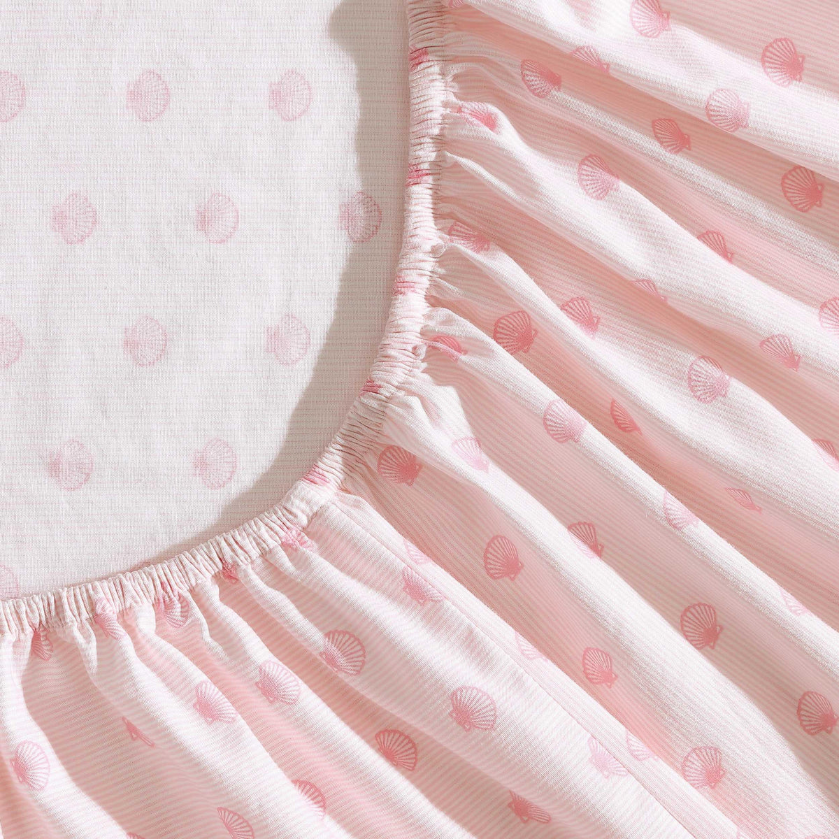Laura Ashley - King Sheets, Cotton Percale Bedding Set, Lightweight & Breathable Home Decor (Scallop Dollop Pink, King)