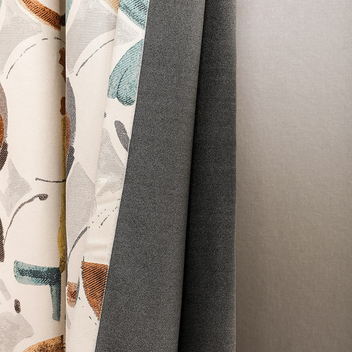 VOGOL Blackout Curtains for Bedroom, Brown Geometric Circles Print Curtains 84 inch Length Thermal Insulated Room Darkening Grommet Drapes for Living Room Home Theatre, 52 x 84 Inches, 2 Panels