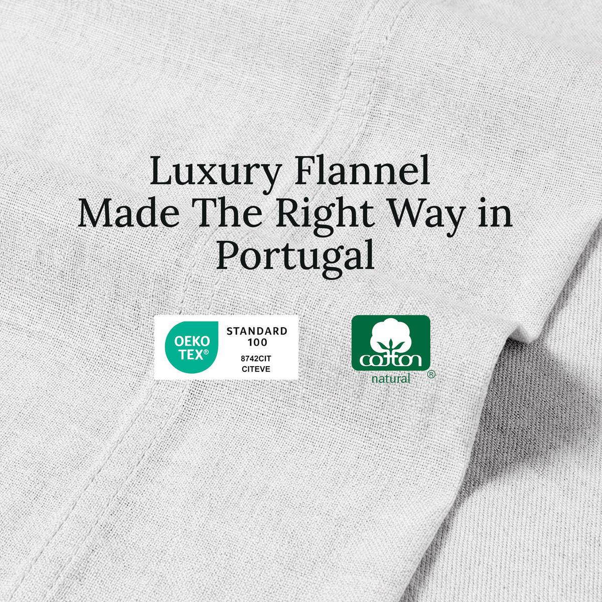California Design Den Yarn Dyed Flannel King Sheets Deep Pocket Set with Extra Depth - Made in Portugal, 4-Piece 100% Cotton Flannel Sheets, Thick, Velvet Soft, Triple-Brushed - Cream Stripe