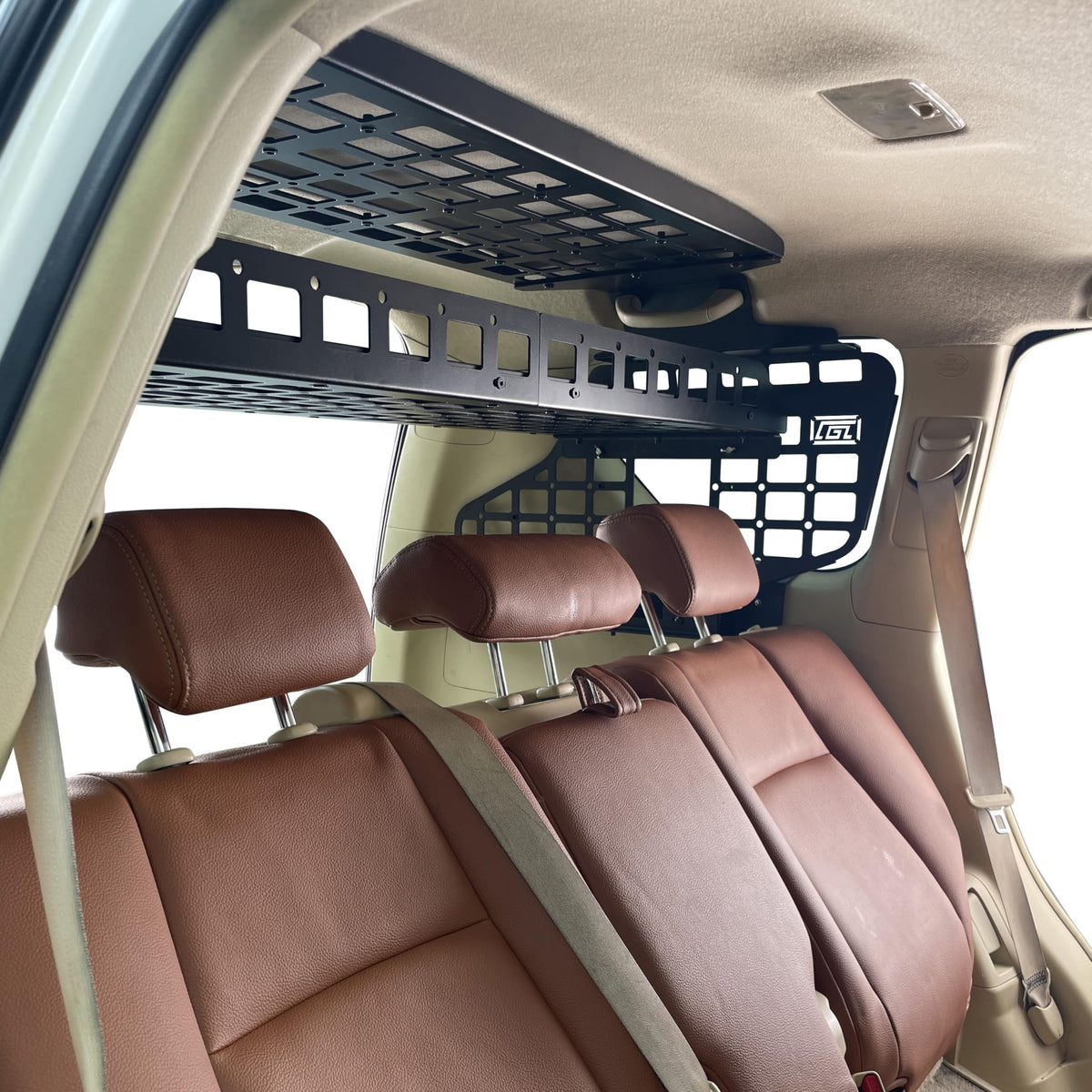 HIGH FLYING for Toyota Prado LC150/Lexus GX460 Rear Window & Overhead Roof Molle Panels Storage Modular System Trunk Shelf Organizer Rear Cargo Racks