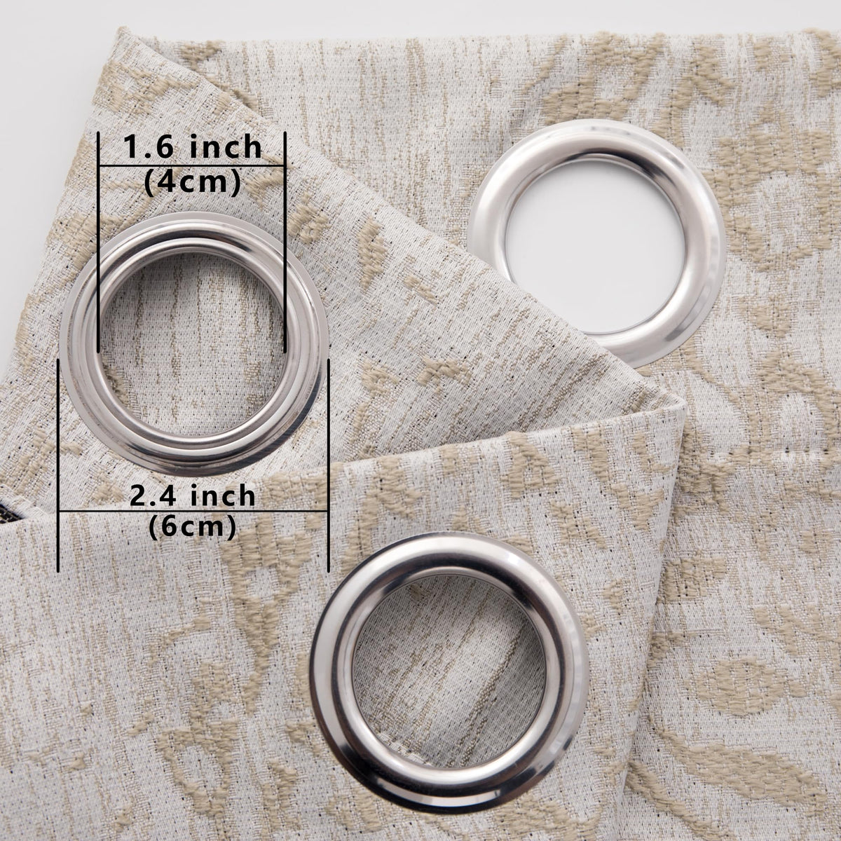 Taupe Blackout Curtains for Living Room Bedroom, 84 Inch Long Neutral Tan Light Brown Beige Chenille Jacquard Luxury Curtains Drapes 84 Inch Length 2 Panels Set, Cortinas Para Sala Modernas 2026