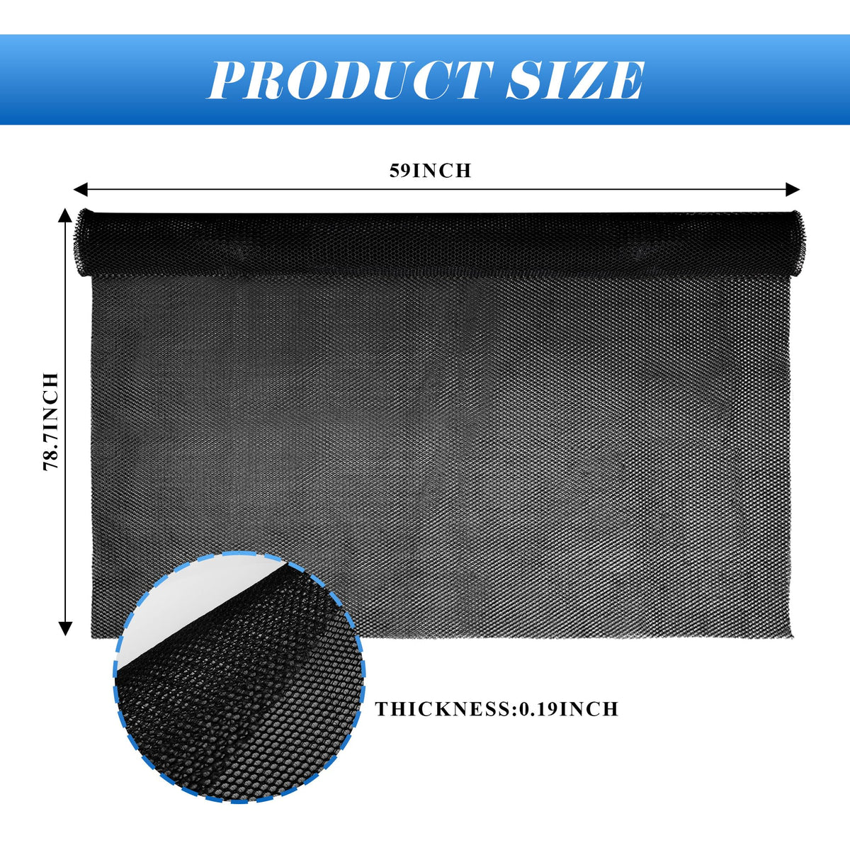RV Mattress Underlay Breathable, 80 x 59 in Queen Size 3D Air Meshfiber Under Mattress Pad, RV Under Mattress Ventilation for Bed Camper Boat