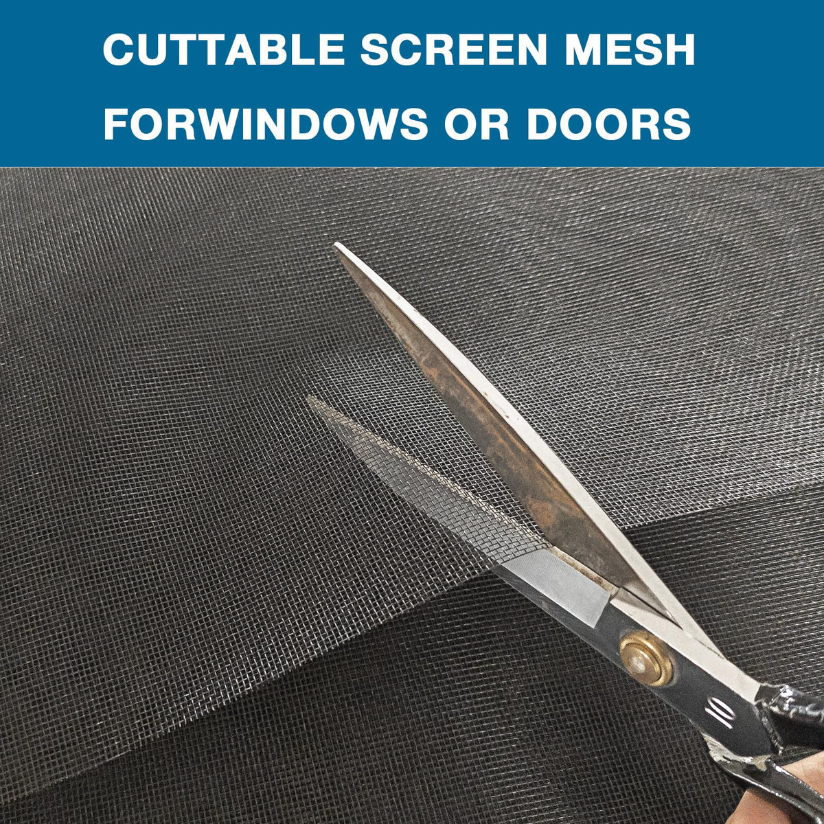 NeatiEase Window Screen Roll, 96"x100' Adjustable Flexible Fiberglass Screen Door Mesh - DIY Replacement Kit for Patio Porch Door Windows and Sliding Screen Doors(Black)