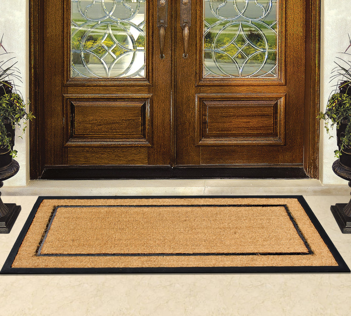 A1HC Natural Coir & Rubber Door Mat, 30"x60" - Thick, Durable, Heavy Duty, Anti-Shed, Fade-Resistant, Long-Lasting Outside Entrance Large Doormat for Front Porch