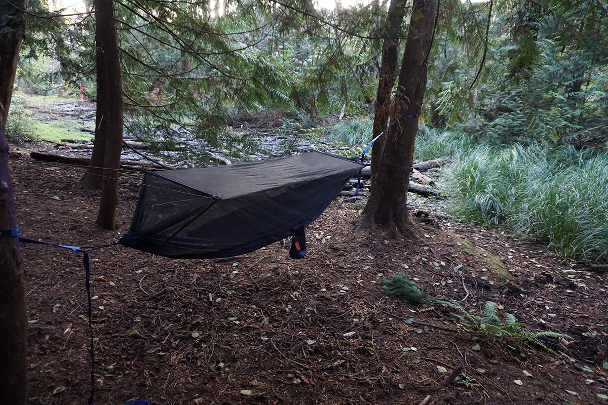 GRAND TRUNK Skeeter Beeter XT Hammock with Bug Net | 10’6” Parachute Nylon Camping Hammock, Carabiners & Hanging Kit | 400 lb Capacity | Olive & Khaki