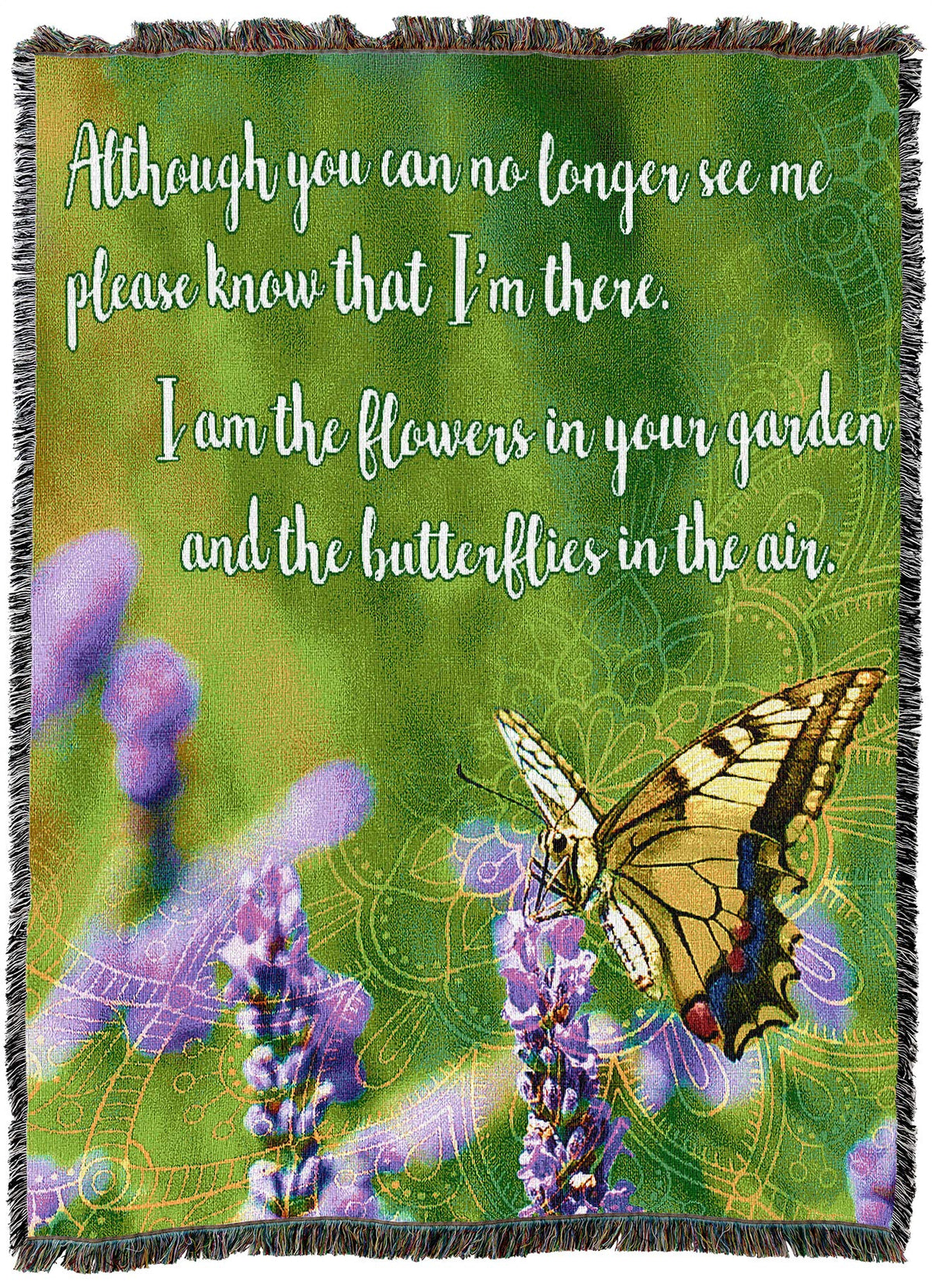 Pure Country Weavers Although You Can No Longer See Me Please Know that I'm There Blanket - Sympathy Bereavement Gift Tapestry Throw Woven from Cotton - Made in the USA (72x54)