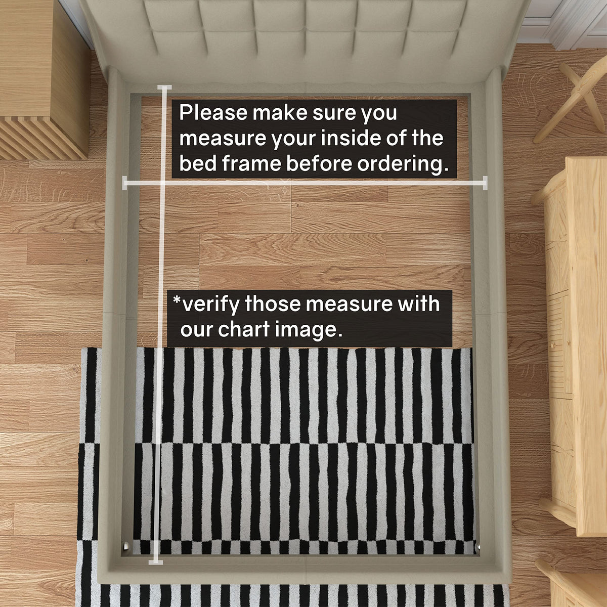 Continental Sleep, 0.68-Inch Vertical Wooden Bunkie Board/Bed Slats, Enhance Mattress Support, Twin(38.5"), Beige