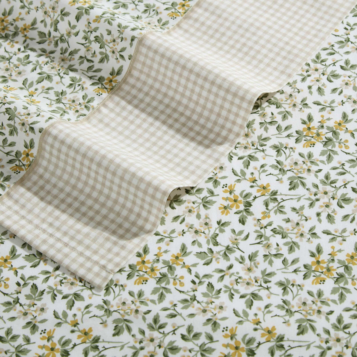 Laura Ashley - King Sheet Set, Breathable Percale Cotton Bedding with Deep Pockets, Chic Home Decor, Oeko-Tex Certified (Tierney Green, King)