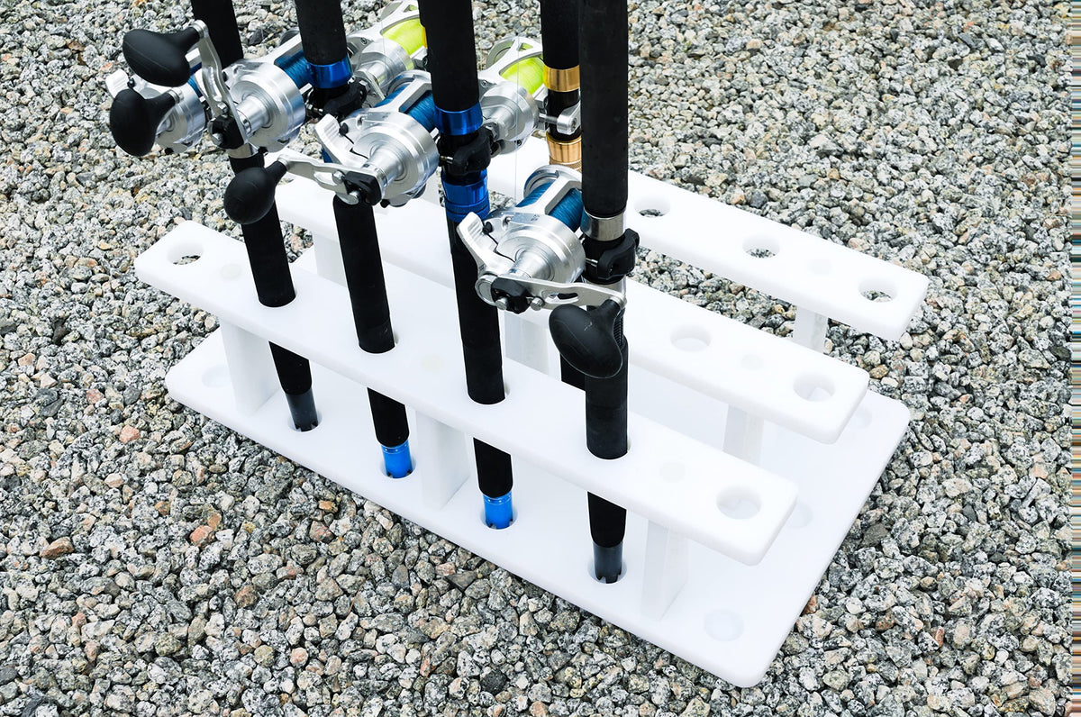 Dev Fishing 18 Pole Fishing Rod Holder Rack for Garage Heavy Duty Outdoor Boat Dock Storage