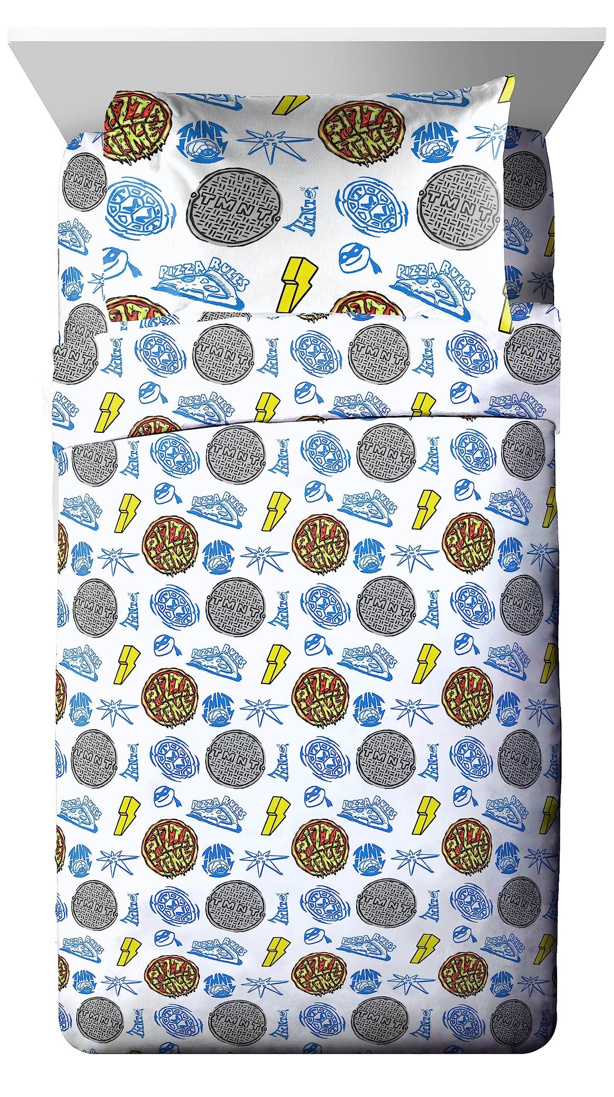 Jay Franco Nickelodeon Teenage Mutant Ninja Turtles Twin Comforter Set - 5 Piece Bedding Includes Sheet Set & Pillow Covers - Super Soft Mutant Mayhem Microfiber Bed Set