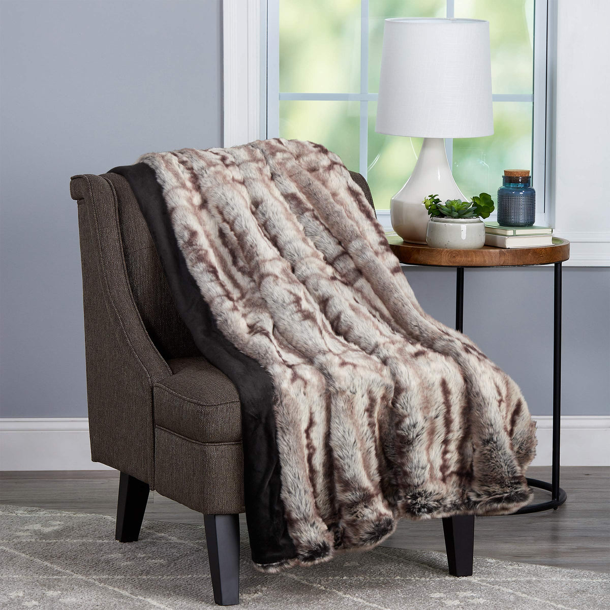 Throw Blanket- Luxurious, Soft, Hypoallergenic Premium Blanket with Gift Box, 60”x70” by BH (Striped)