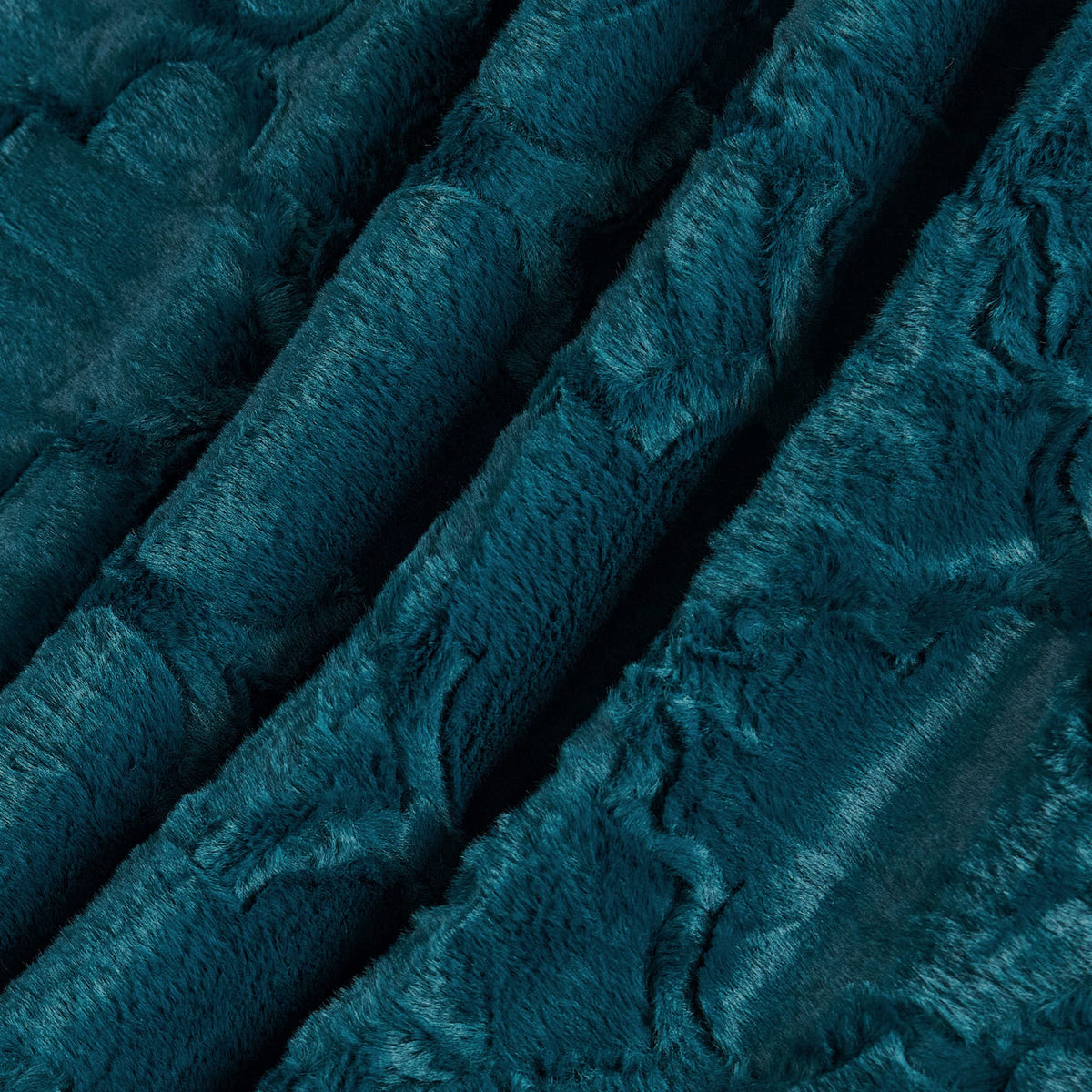 Home Soft Things Brushed Faux Fur Throw with Sherpa Backing, 50" x 60'', Dark Teal Soft Fluffy Lightweight Luxury Throw for All Seasons Home Décor