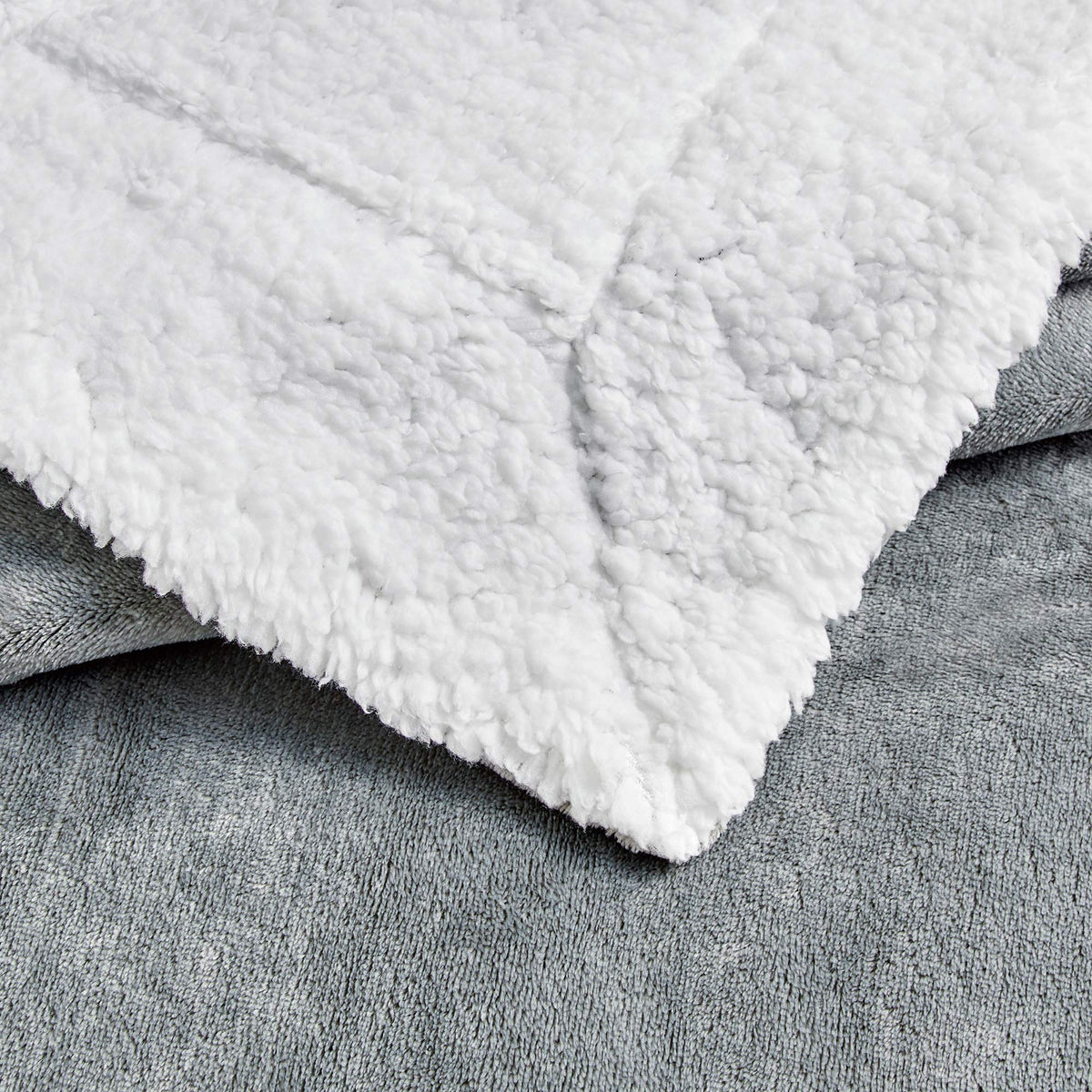 Softan Sherpa Throw Blanket Super Soft Non Shedding Reversible Ultra Luxurious Plush Blanket (50 X 60 inches, Grey)