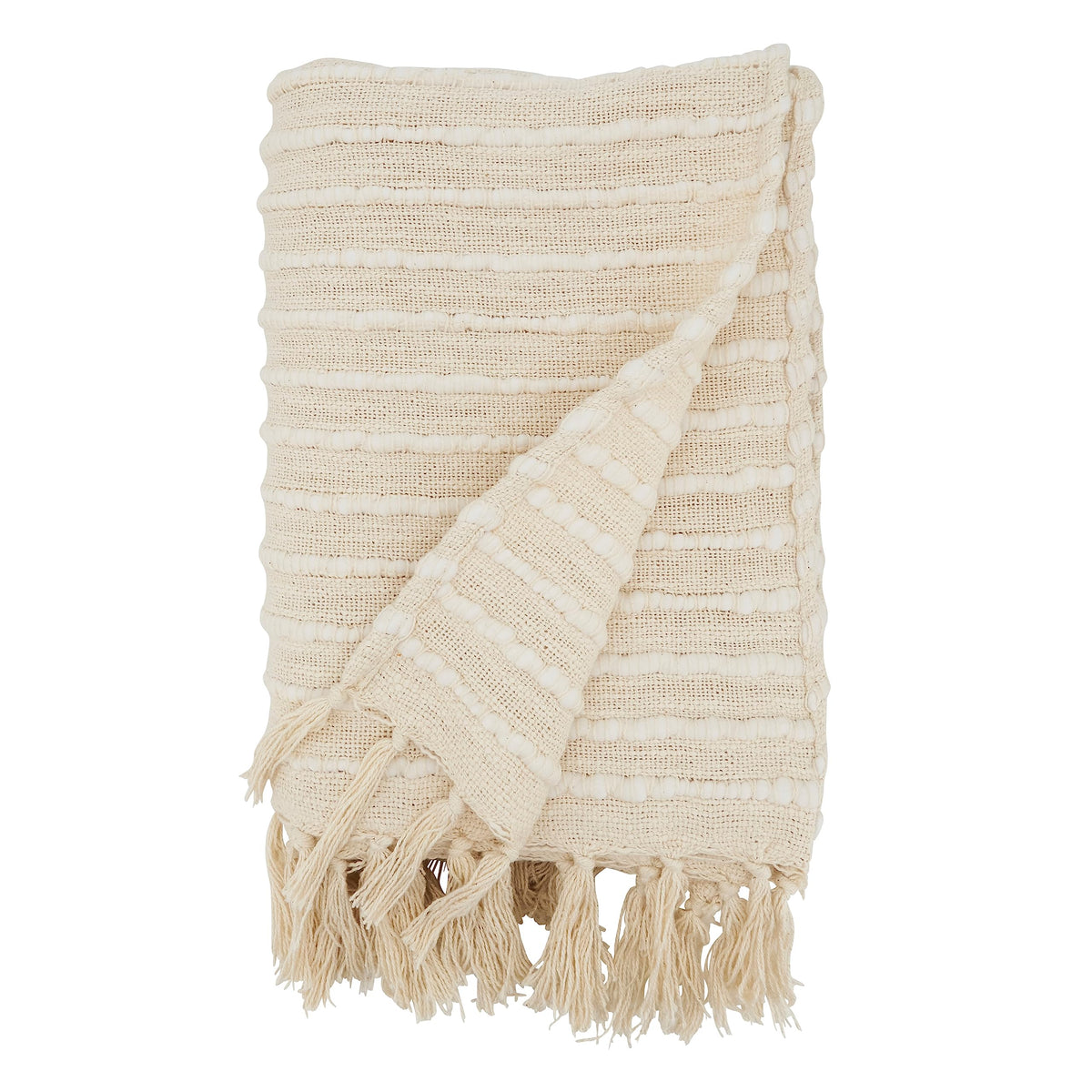 SARO LIFESTYLE Cuddle Up Chunky Stripe Throw Blanket
