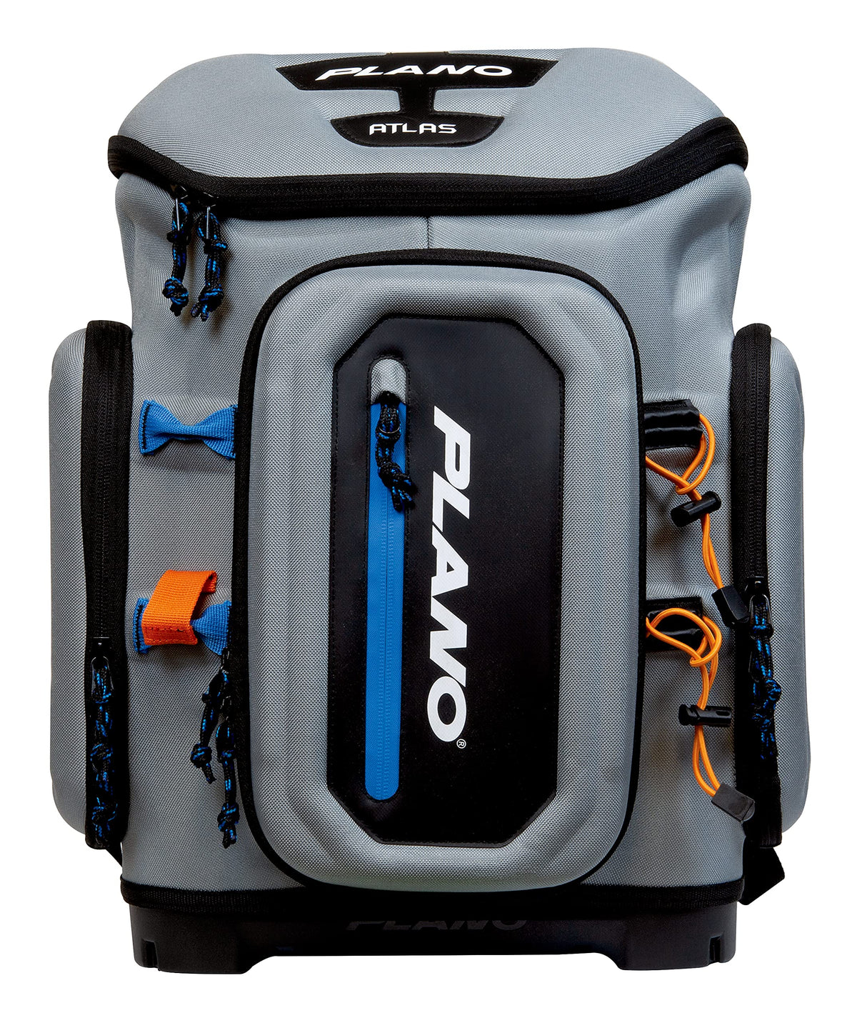 Plano Atlas 3700 Tackle Fishing Backpack, Gray EVA Material, Includes 3 3750 StowAway Utility Boxes for Worms, Lures, & Baits, Waterproof & Non-Skid Base, Grey
