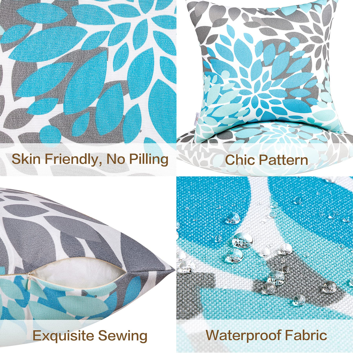 JMGBird Outdoor Pillow Covers 18x18 Throw Pillow Covers