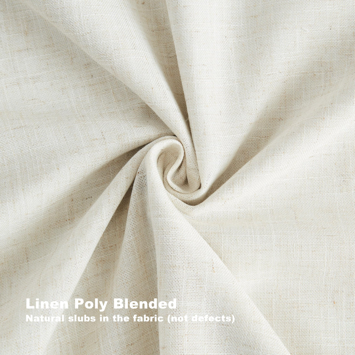 Vision Home Natural Pinch Pleated Full Blackout Curtains Linen Blended Room Darkening Window Curtains 108 inch for Living Room Bedroom Thermal Insulated Pinch Pleat Drapes with Hooks 40" Wx108 Lx2