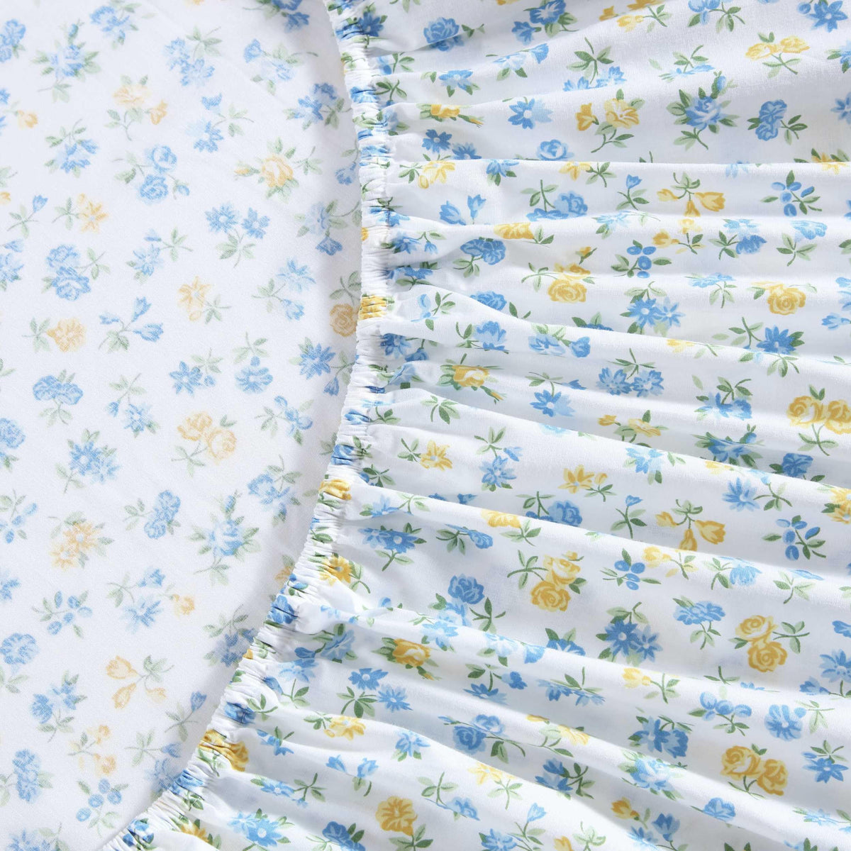Laura Ashley - Twin Sheet Set, Crisp & Cool Cotton Percale Bedding for Year Round Comfort, Deep Pocket, Bed Sheets with Matching Pillowcase (Ditsy Doodle Blue)
