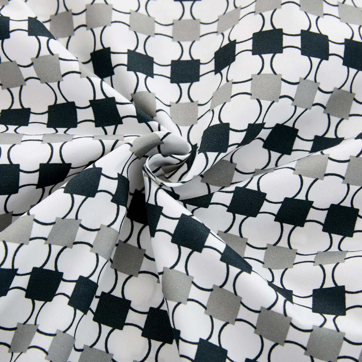 Spirit Linen home 6-Piece Queen Size Bed Sheet Set - Deep Pocket, Squares Pattern, Soft and Breathable Bed Sheets, Microfiber Material, Includes 1 Fitted, 1 Flat, 4 Pillowcases - Black/Grey Squares