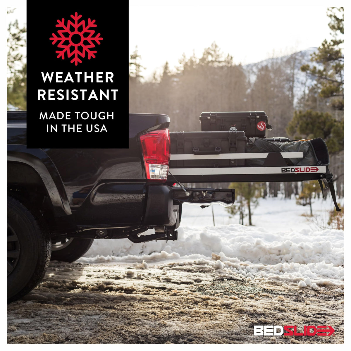 Bedslide 1500 Contractor Sliding Truck Bed Organizer, 78 x 48-Inch, Capacity 1500 lbs., Truck Bed Storage Tray, Black