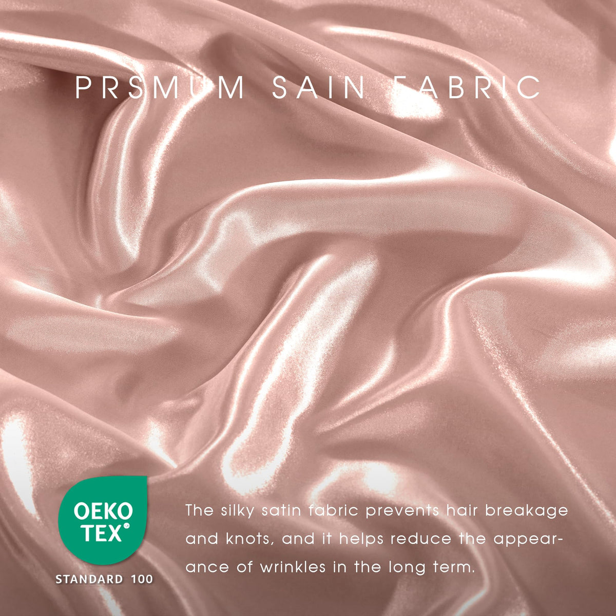 FreshCulture Satin Sheets King Size - 4 Piece Luxury Soft Silky Sheets for Hair and Skin, Similar to Silk Bed Sheet Set with 1 Deep Pocket Fitted Sheet, 1 Flat Sheet & 2 Pillowcases (Blush)