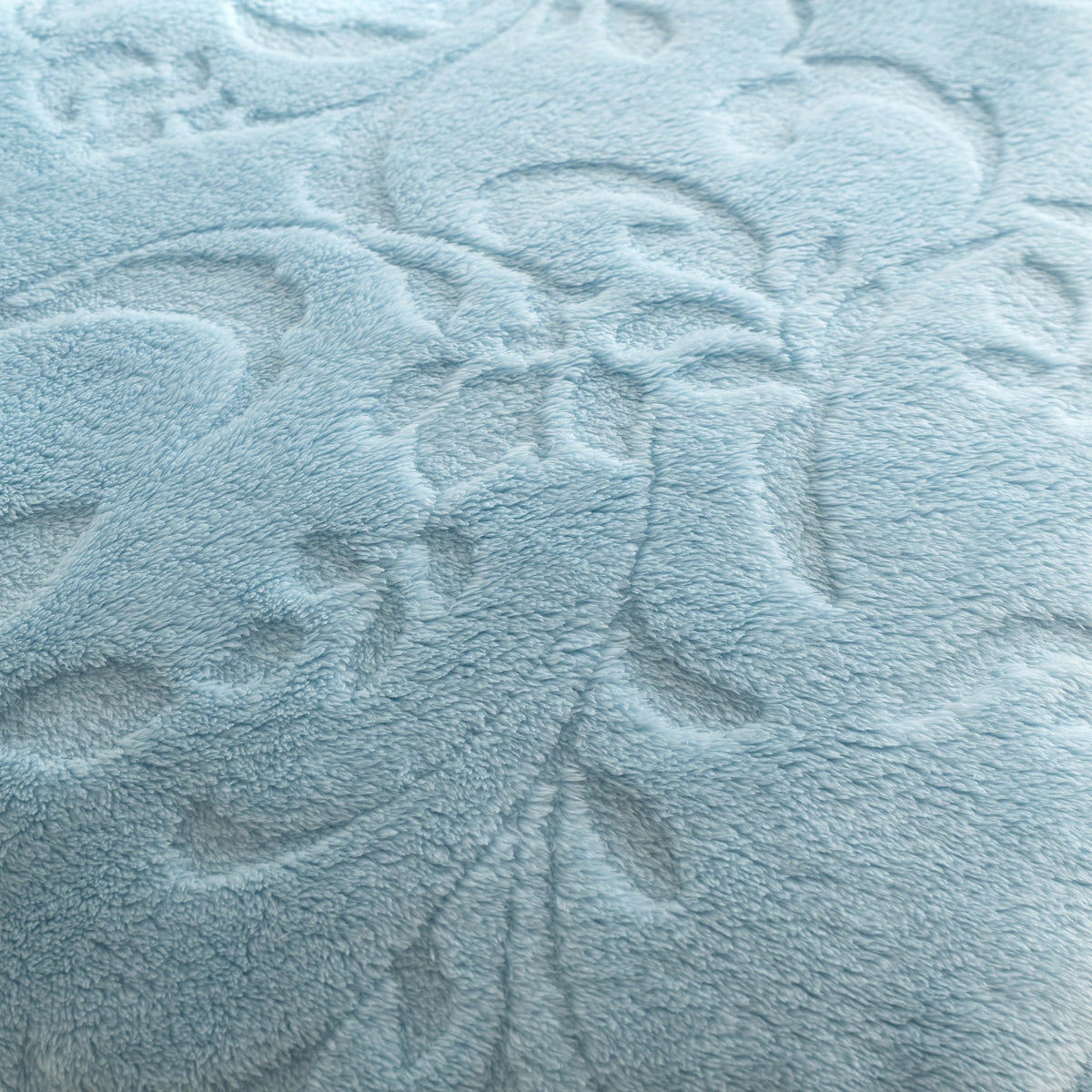 UKELER Sherpa Bed Blanket 80 × 90 inch, Ultra Soft Queen Size Throw Blanket for All Season, Cozy Plush Floral Fleece Blanket for Bedroom Living Room Dorm Hostel Sofa Camping, Blue
