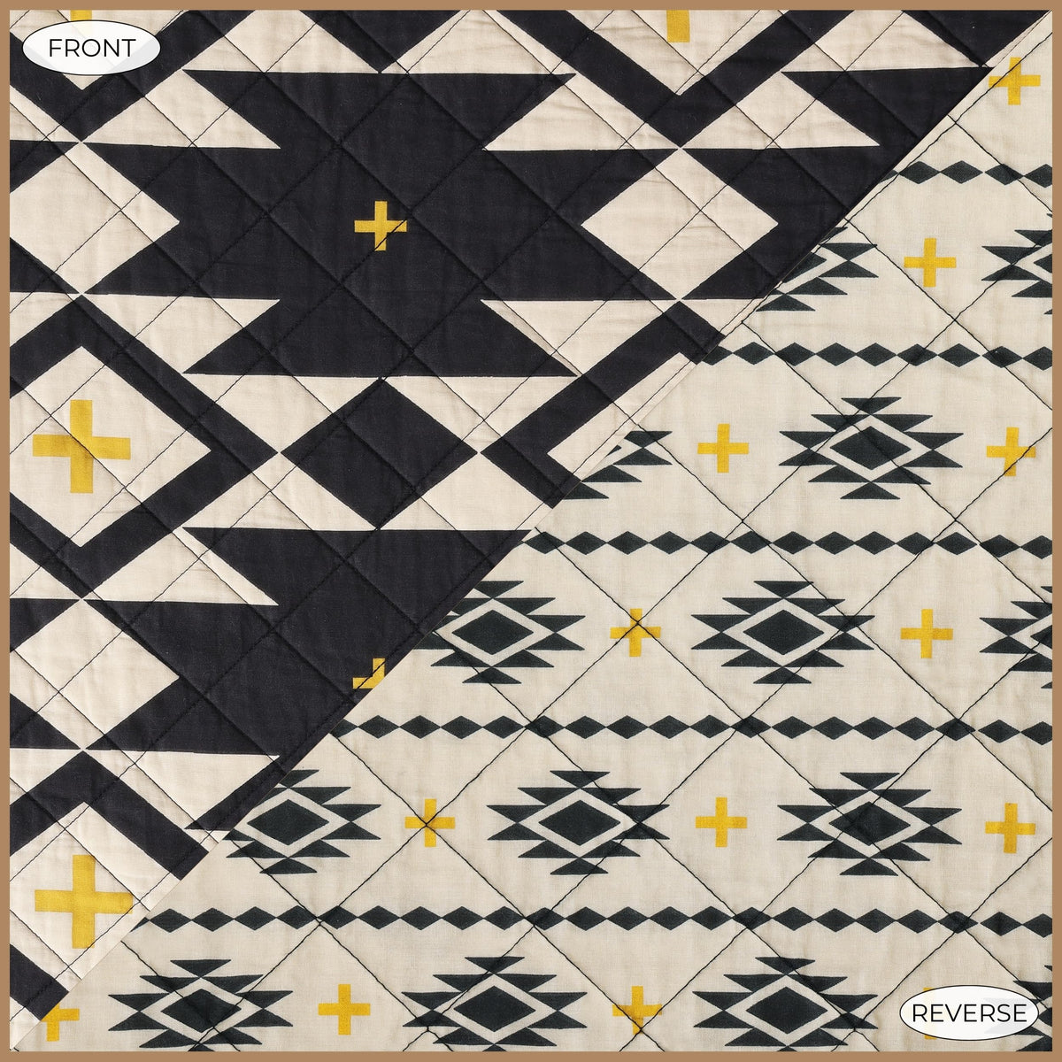Paseo Road High Desert King Quilt Set, 3 Piece Rustic Western Bedding Set with Pillow Shams, Lightweight Reversible Cotton Quilt with Southwestern Aztec Pattern, Soft Breathable Cozy Boho Bedding