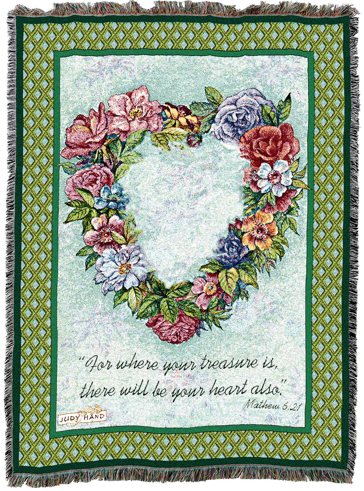 Pure Country Weavers Treasured Heart Blanket - Sympathy Bereavement Gift Tapestry Throw Woven from Cotton - Made in the USA (72x54)