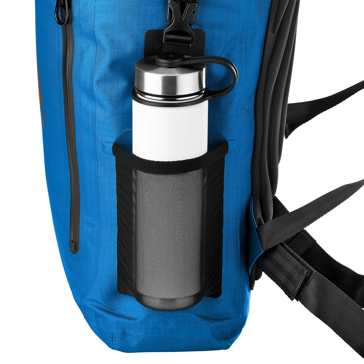 Skog Å Kust BackSåk Pro Waterproof Floating Backpack with Exterior Airtight Zippered Pocket | Blue, 35L